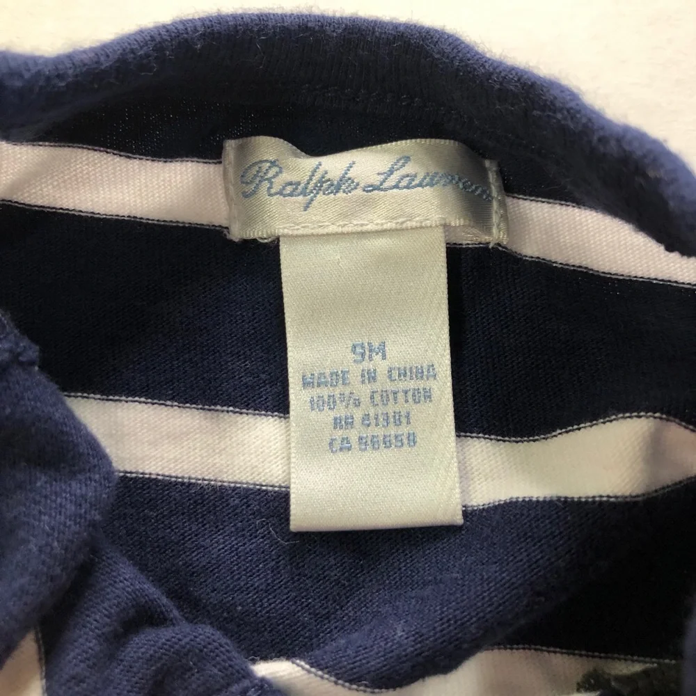 Ralph Lauren navy blue striped one piece